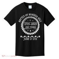 Revolutionary War Battle Of Bunker Hill 250 Year Anniversary Kids T-Shirt thumb 0