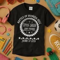 Revolutionary War Battle Of Bunker Hill 250 Year Anniversary Kids T-Shirt thumb 3