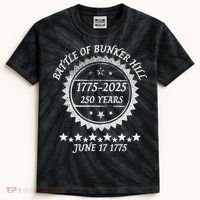 Revolutionary War Battle Of Bunker Hill 250 Year Anniversary Kids Tie-Dye T-Shirt thumb 0