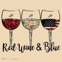 Red Wine & Blue 4th of July Red White Blue Wine Glasses Tote Bag thumb 4