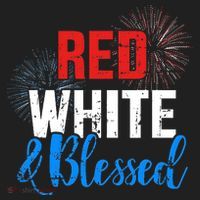 Red white blessed for Independence day on 4th of July Women's Sweatshirt thumb 2