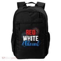 Red white blessed for Independence day on 4th of July Backpack thumb 0