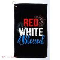 Red white blessed for Independence day on 4th of July Golf Towel thumb 0