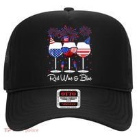 Red Wine & Blue 4th Of July Wine Red White Blue Wine Glasses Hat thumb 0