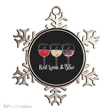 Red Wine & Blue 4th Of July Wine Red White Blue Wine Glasses Ornament