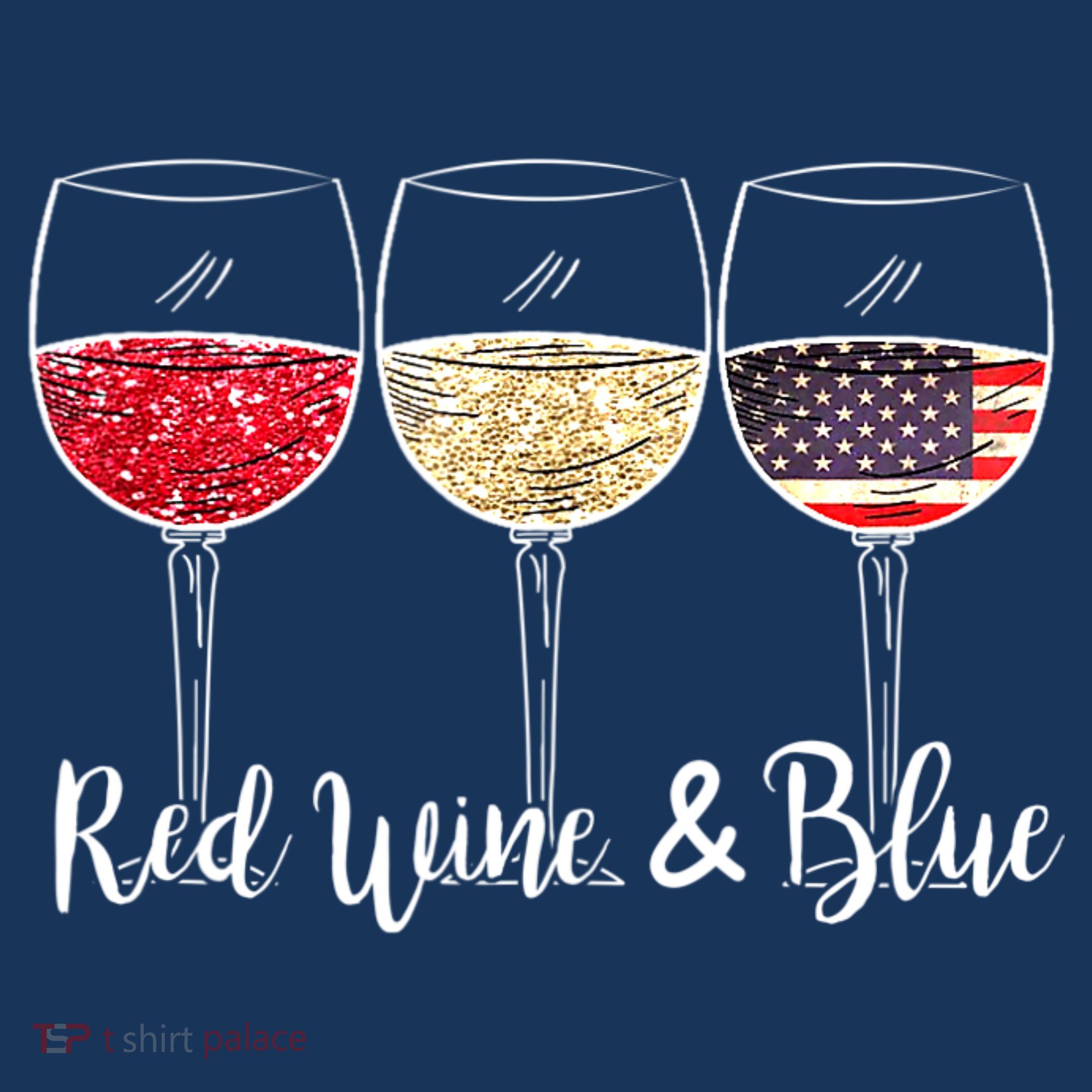 Red Wine & Blue 4th Of July Wine Red White Blue Wine Glasses Toddler Hoodie