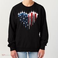 Red White Blue Flyover 4th Of July American Flag Women's Sweatshirt thumb 0