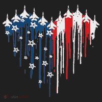 Red White Blue Flyover 4th Of July American Flag Women's Sweatshirt thumb 2