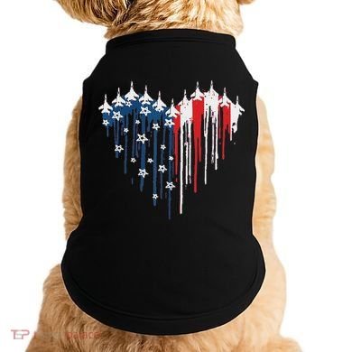 Red White Blue Flyover 4th Of July American Flag Doggie Tank