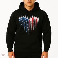 Red White Blue Flyover 4th Of July American Flag Hoodie thumb 2