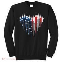 Red White Blue Flyover 4th Of July American Flag Sweatshirt thumb 0