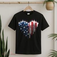 Red White Blue Flyover 4th Of July American Flag T-Shirt thumb 2