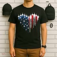 Red White Blue Flyover 4th Of July American Flag T-Shirt thumb 6