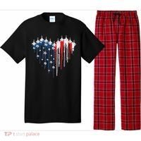 Red White Blue Flyover 4th Of July American Flag Pajama Set thumb 0