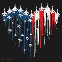 Red White Blue Flyover 4th Of July American Flag Women's Hoodie thumb 2