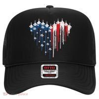 Red White Blue Flyover 4th Of July American Flag Hat thumb 0
