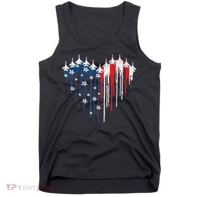 Red White Blue Flyover 4th Of July American Flag Tank Top