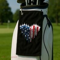 Red White Blue Flyover 4th Of July American Flag Golf Towel thumb 2