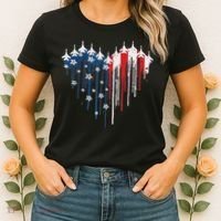 Red White Blue Flyover 4th Of July American Flag Women's T-Shirt thumb 2