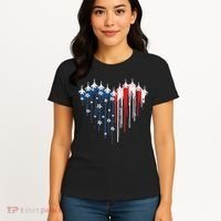 Red White Blue Flyover 4th Of July American Flag Women's T-Shirt thumb 4