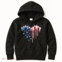 Red White Blue Flyover 4th Of July American Flag Kids Hoodie thumb 0