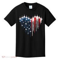 Red White Blue Flyover 4th Of July American Flag Kids T-Shirt thumb 0