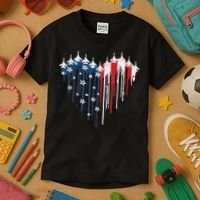 Red White Blue Flyover 4th Of July American Flag Kids T-Shirt thumb 3
