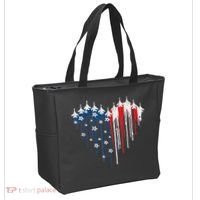 Red White Blue Flyover 4th Of July American Flag Tote Bag thumb 2