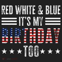 Red White & Blue It's My Birthday Too 4th Of July Patriotic Beanie thumb 2