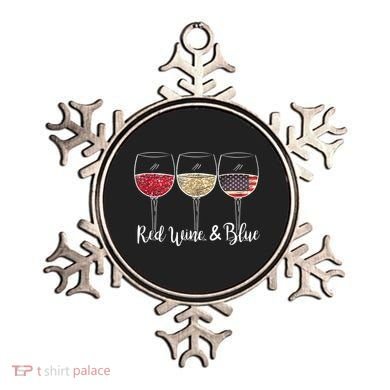 Red Wine & Blue 4th Of July Wine Red White Blue Wine Glasses Ornament