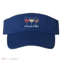 Red Wine & Blue 4th Of July Wine Red White Blue Wine Glasses Visor thumb 0