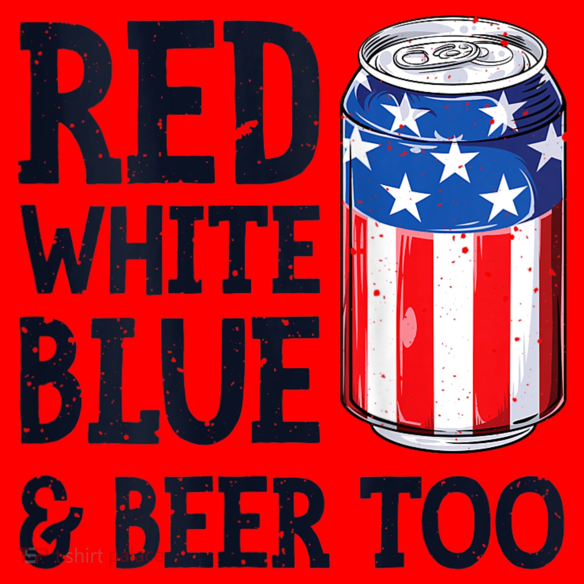 Red White Blue And Beer Too 4th Of July Drinking Santa Hat