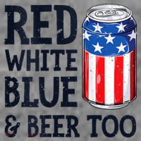 Red White Blue And Beer Too 4th Of July Drinking Toddler Hoodie thumb 2