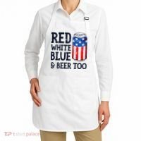 Red White Blue And Beer Too 4th Of July Drinking Apron thumb 2
