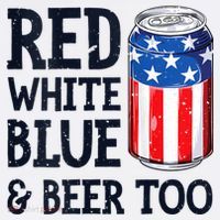 Red White Blue And Beer Too 4th Of July Drinking Women's Hoodie thumb 2
