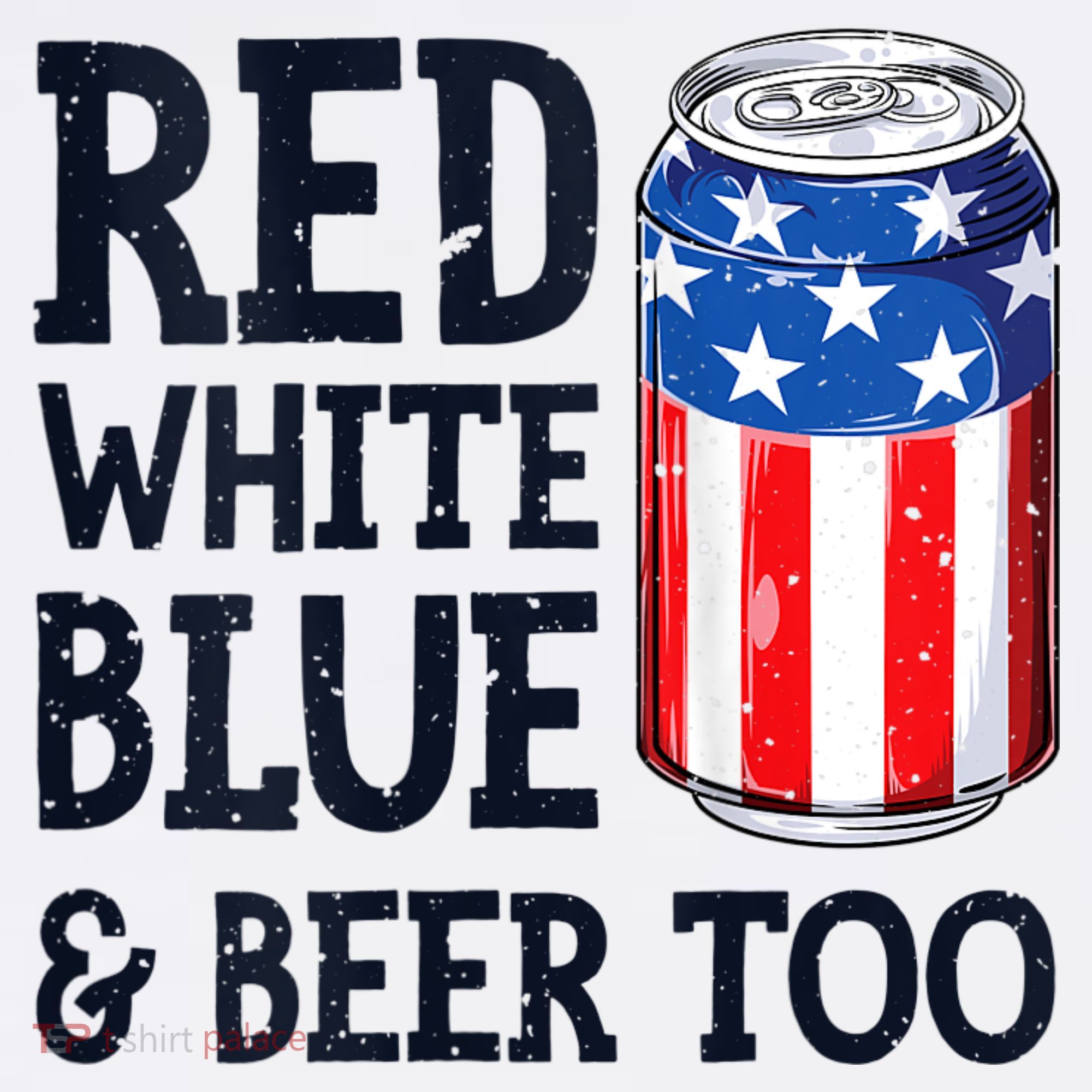 Red White Blue And Beer Too 4th Of July Drinking Women's Tank Top