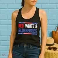 Red White & Blueberries Women's Tank Top thumb 2