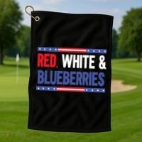 Red White & Blueberries Golf Towel thumb 1
