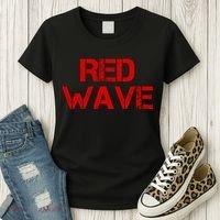 Red Wave Conservative Political Women's T-Shirt thumb 3