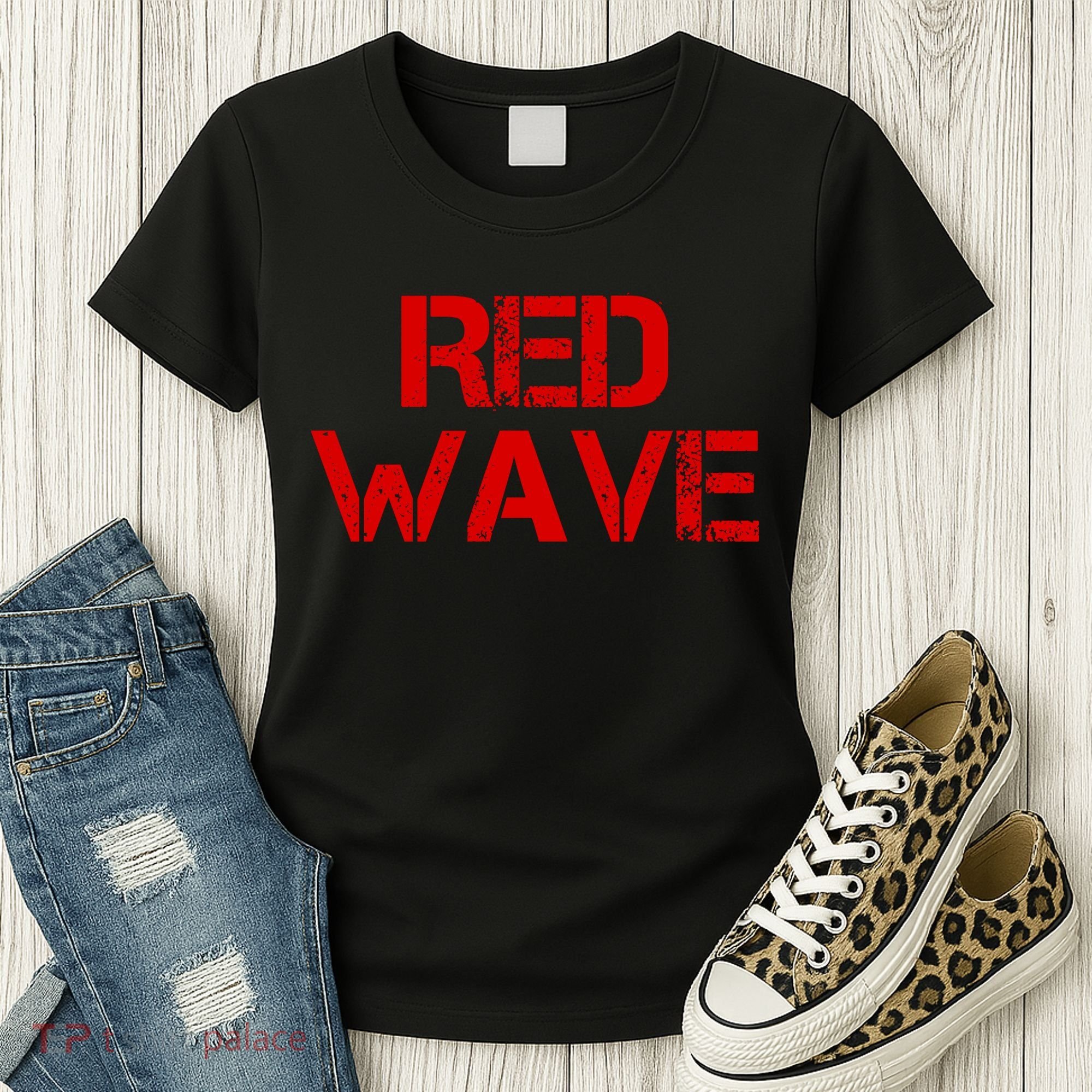 Red Wave Conservative Political Women's T-Shirt
