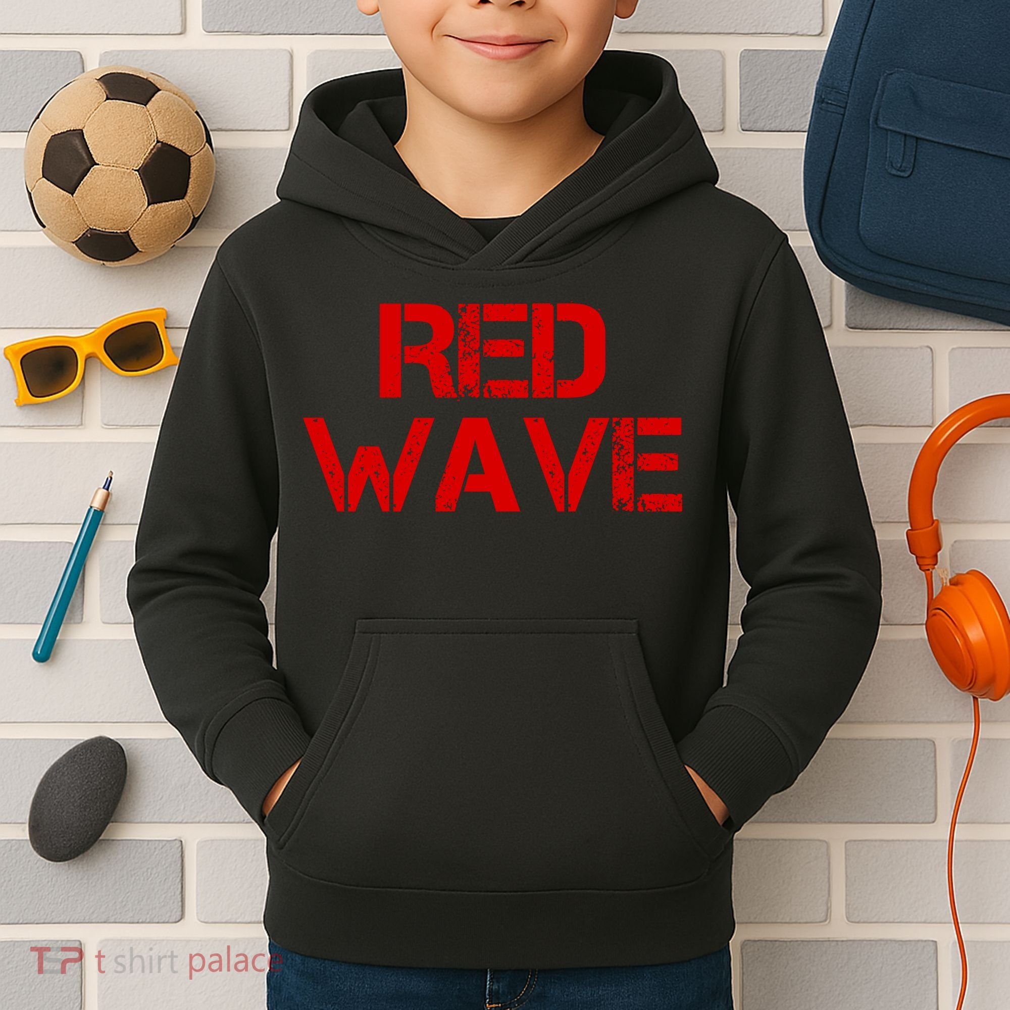 Red Wave Conservative Political Kids Hoodie