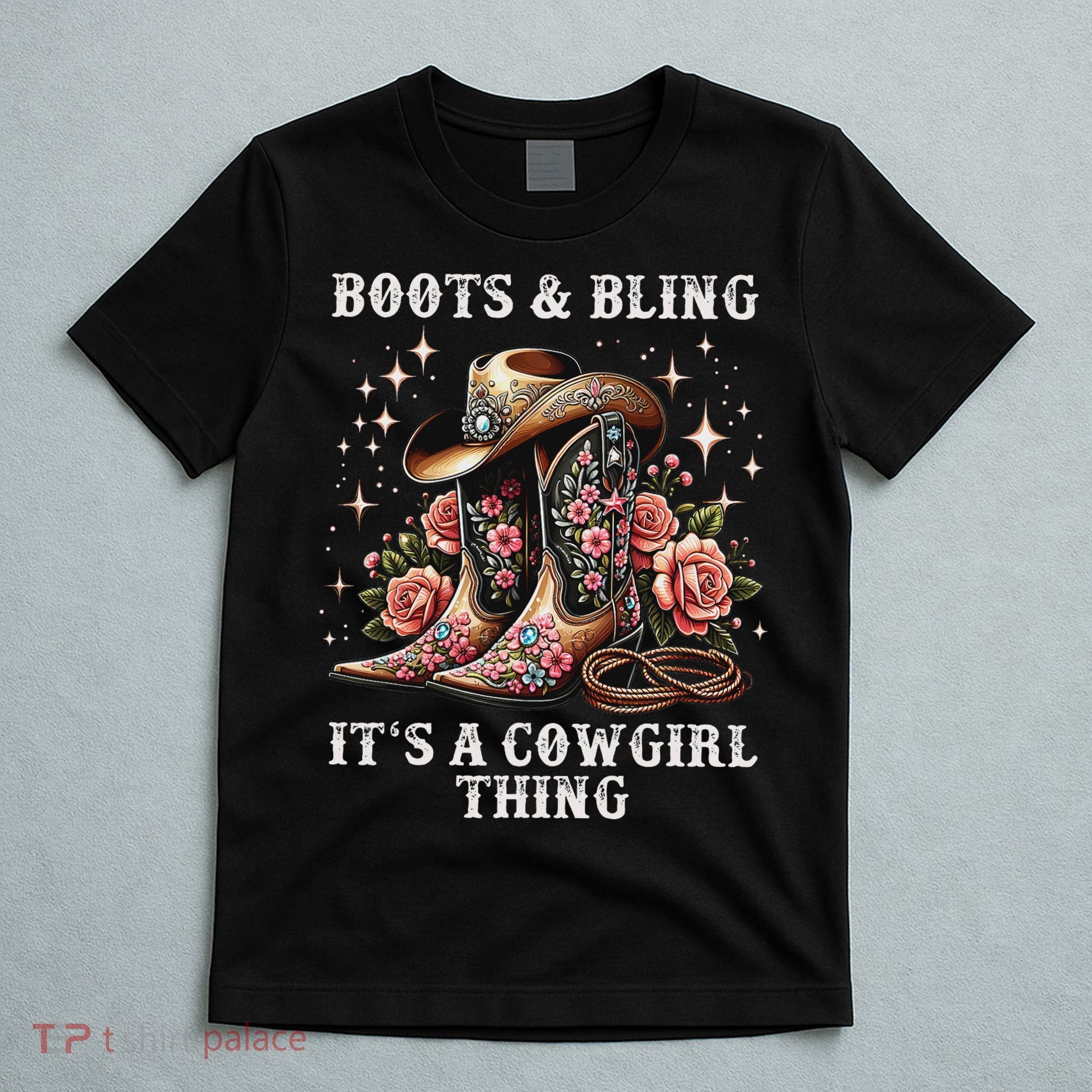 Rodeo Women Cowboy Boots And Bling Its A Cowgirl Thing T-Shirt