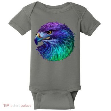 Realistic Water Colored Eagle Baby Bodysuit