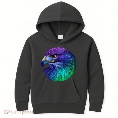 Realistic Water Colored Eagle Kids Hoodie