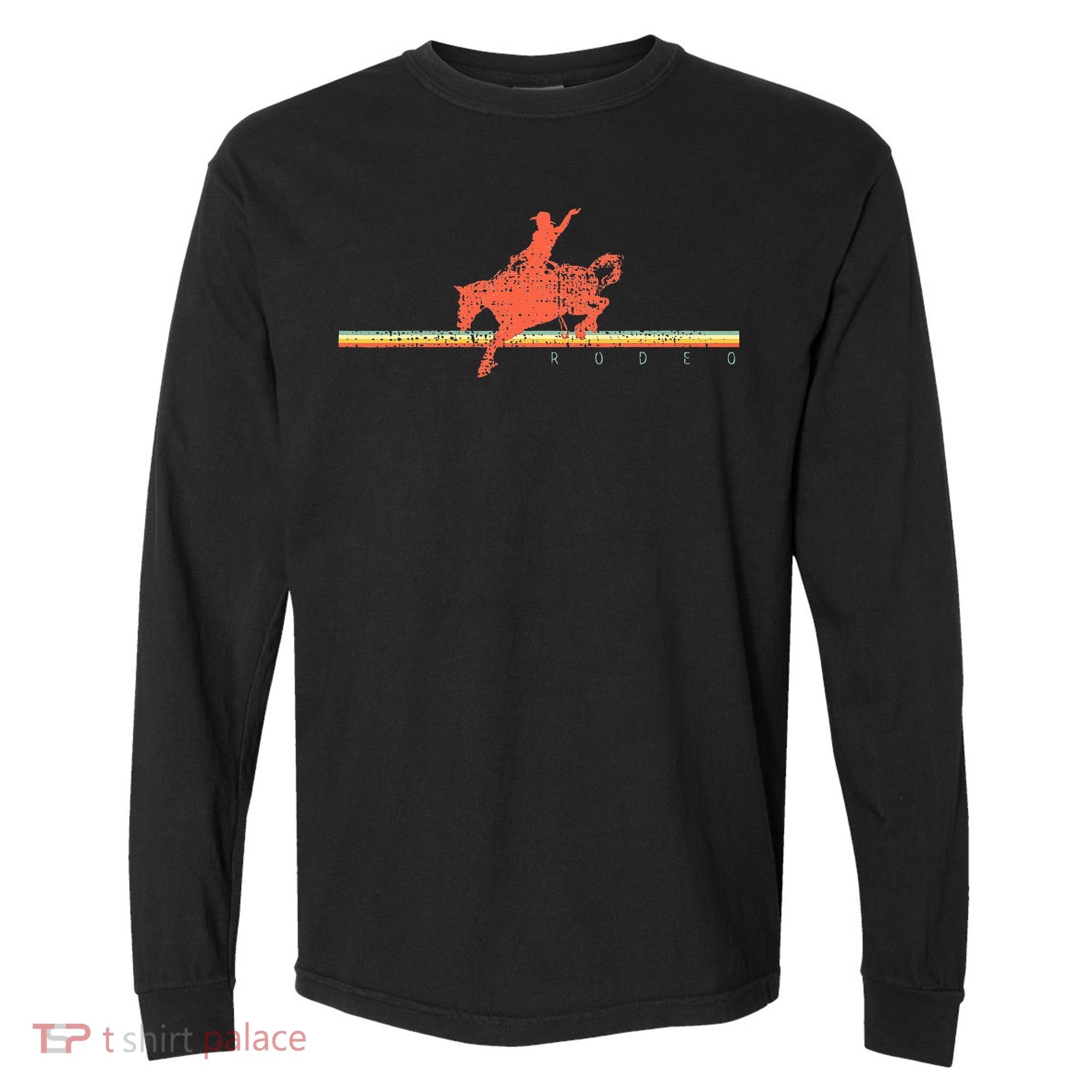 Rodeo Western Country Horse Comfort Colors Heavyweight Long Sleeve T-Shirt
