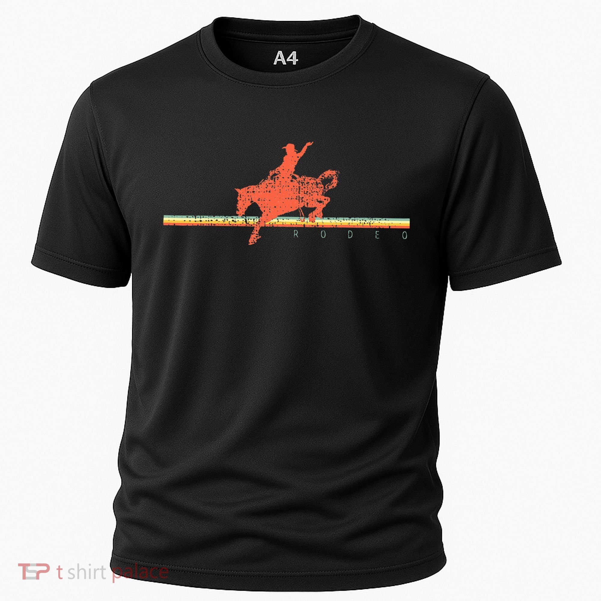 Rodeo Western Country Horse Cooling Performance Crew T-Shirt
