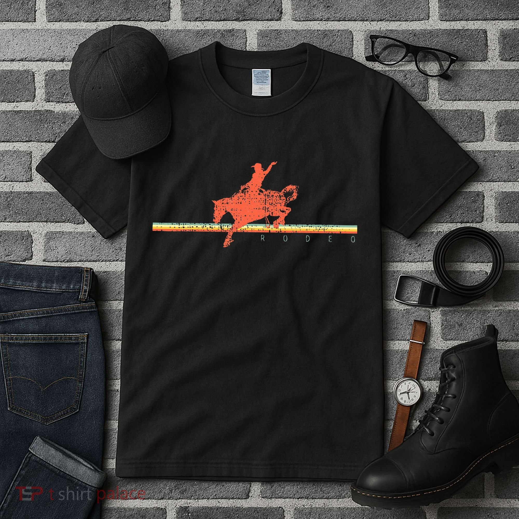 Rodeo Western Country Horse Tall T-Shirt