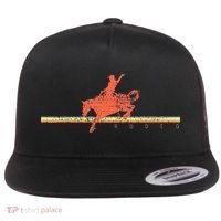 Rodeo Western Country Horse Flat Bill Trucker Hat thumb 0
