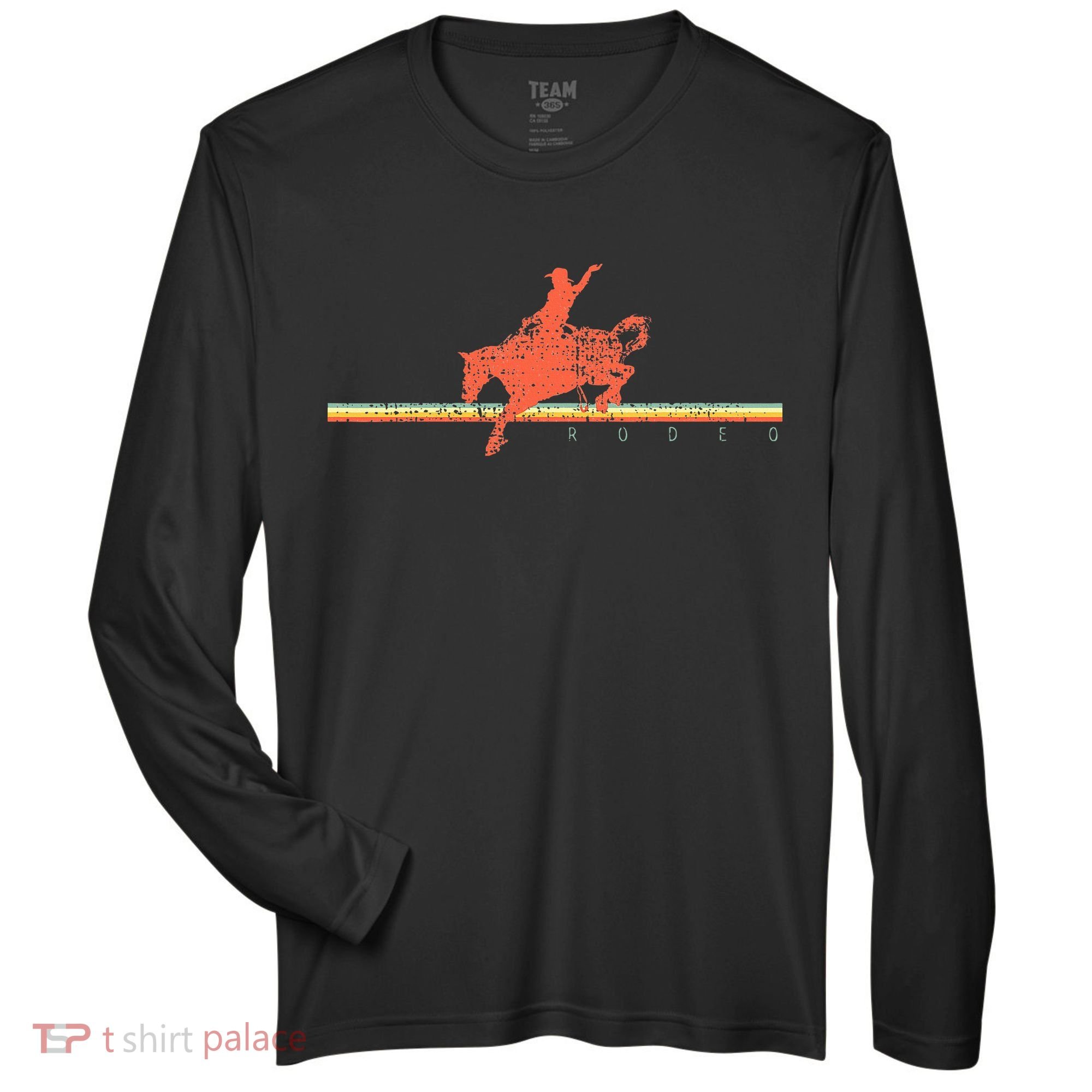 Rodeo Western Country Horse Zone Performance Long-Sleeve T-Shirt