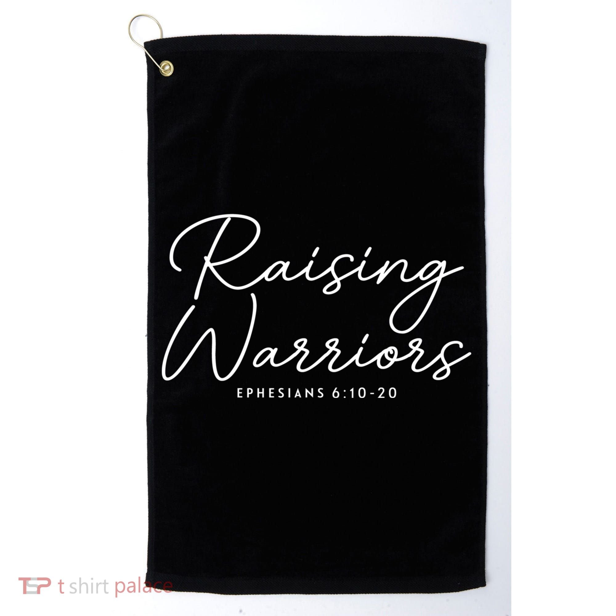 Raising Warriors Christian Bible Verse Religious Baptism Golf Towel
